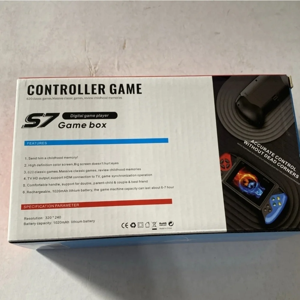 S7 Handheld Game Console - Black and Blue